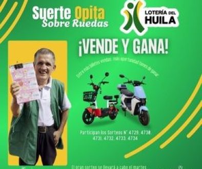 Promocional Motos "Suerte Opita sobre Ruedas"