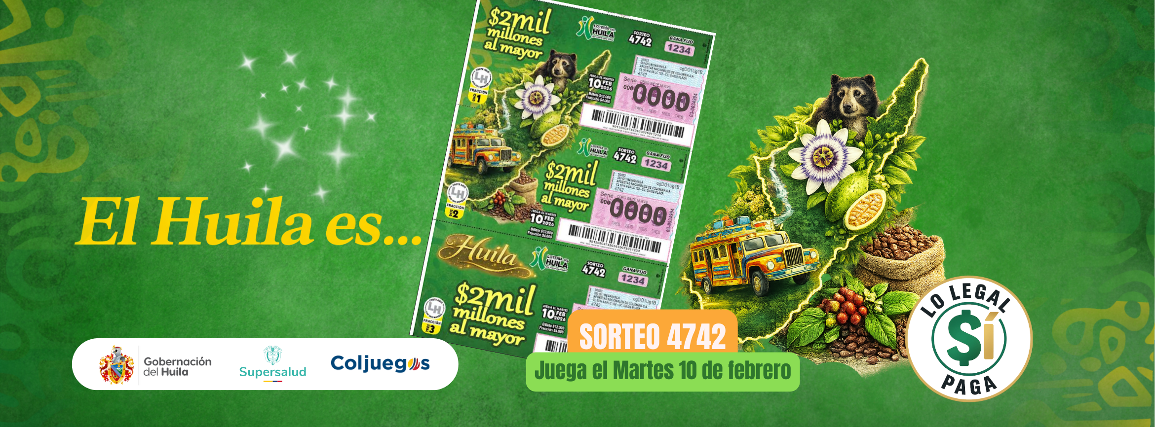 Próximo sorteo 4742 juega el martes 10 de Febrero